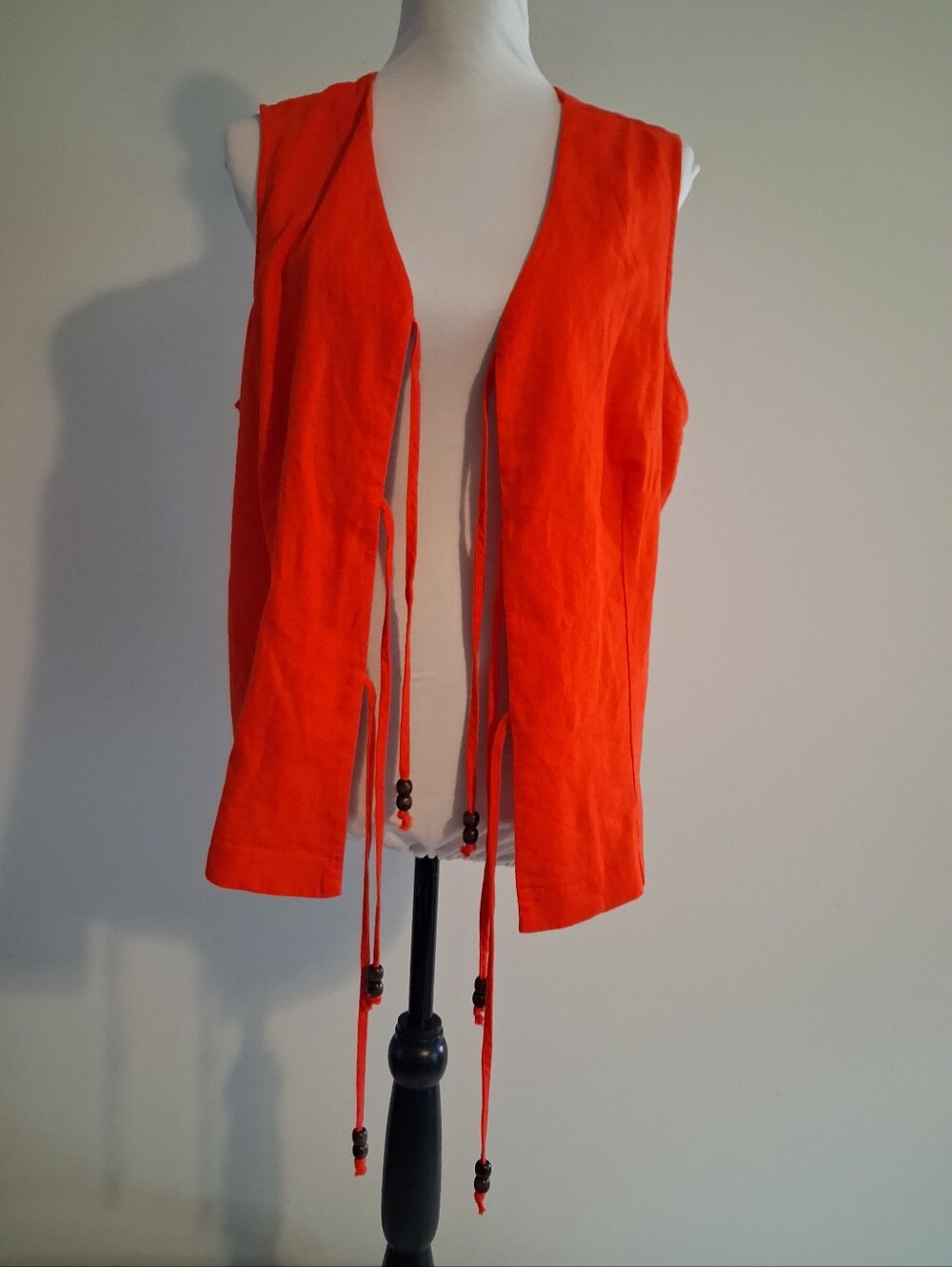 Boho Linen Blend Vest Size 1X